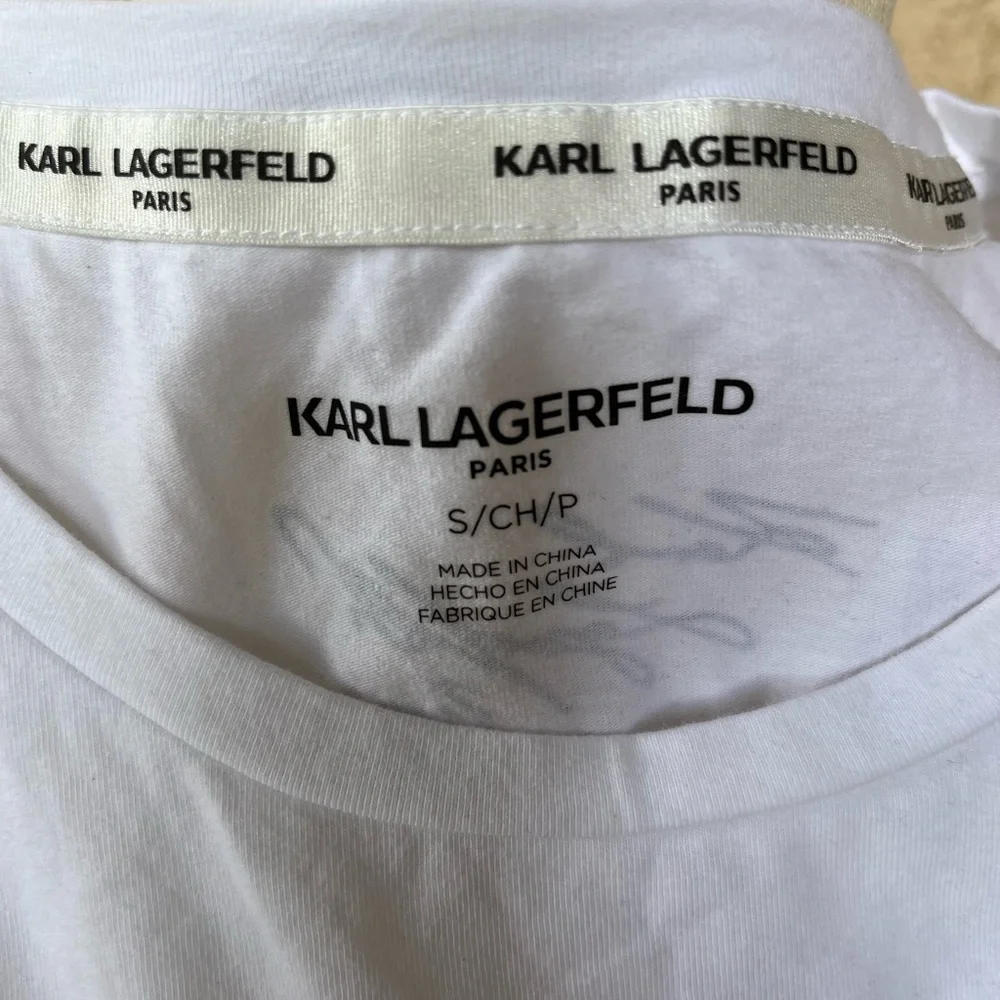 Karl Lagerfeld White Crewneck Tee - Picture 4 of 6